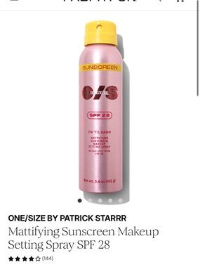 Mattifying Sunscreen Makeup Setting Spray SPF 28 - Pink